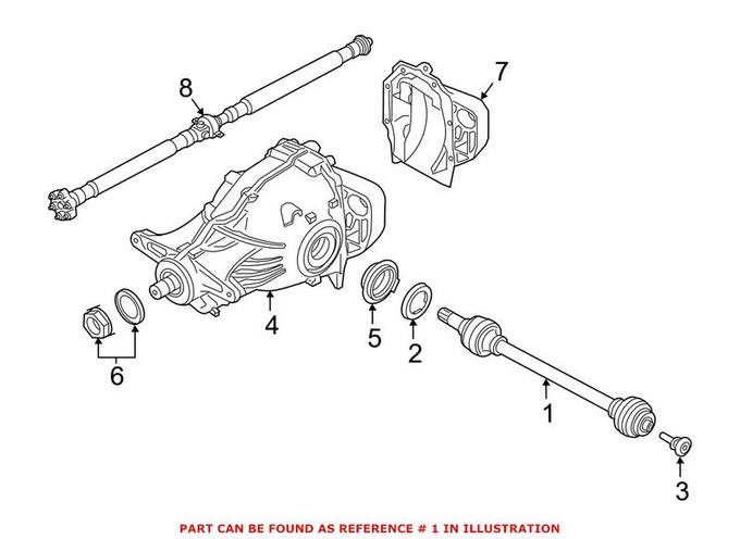 BMW CV Axle Assembly - Rear Driver Left 33208639453